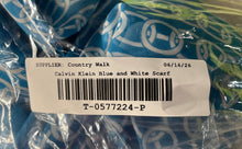 Load image into Gallery viewer, Calvin Klein Womens Blue White Chain Print Oblong Rectangle Scarf With Tags