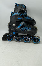 Load image into Gallery viewer, Papaison Kids Black And Blue Rollerblades Adjustable Inline Skates Size XL