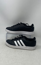 Load image into Gallery viewer, Adidas Womens Grand Court Base EE7482 Black White Lace-Up Sneaker Shoes Size 7.5
