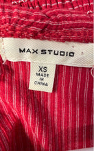 Load image into Gallery viewer, Max Studio Womens Red White Striped Sleeveless Tiered A-Line Dress Size XS