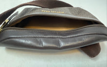 Load image into Gallery viewer, Michael Kors Womens Brown Monogram Print Leather Adjustable Strap Fanny Pack Bag