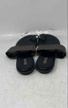Load image into Gallery viewer, Michael Kors Womens August Brown Monogram Toe Ring Flat Slide Sandals Size 8.5M