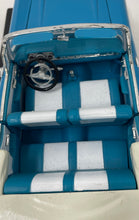 Load image into Gallery viewer, Collectible Blue White Chevrolet Bel Air 1957 Open Door 1:18 Scale Diecast Car