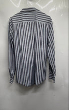 Load image into Gallery viewer, Tasso Elba Mens Gray Striped Cotton Long Sleeve Button-Up Shirt Size Medium
