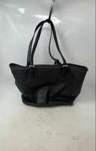 Load image into Gallery viewer, Michael Kors Womens Black Signature Print Double Strap Bottom Studs Tote Handbag