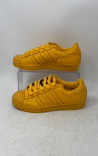 Load image into Gallery viewer, Adidas Mens Superstar S41808 Orange Leather Lace-Up Low Top Tennis Shoes Size 4
