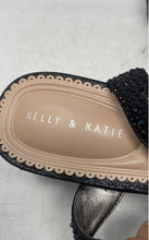 Load image into Gallery viewer, Kelly & Katie Womens Liliena Black Sequin Block Ankle Strap Heels Size 8M