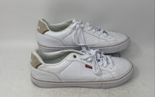 Load image into Gallery viewer, Levi's Mens Carter White Leather Lace-Up Low Top Sneaker Shoes Size 8.5