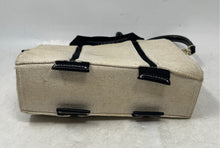 Load image into Gallery viewer, Zara Womens Beige Black Detachable Strap Double Handle Mini Tote Handbag