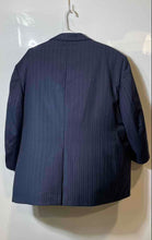 Load image into Gallery viewer, Jean Paul Germain Mens Blue Striped Print Long Sleeve Two-Button Blazer Size 50S