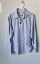 Load image into Gallery viewer, Brooks Brothers Mens White Blue Striped Print Button-Up Shirt Size L With Tag