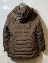 Load image into Gallery viewer, Calvin Klein Womens Olive Green Long Sleeve Hooded Full-Zip Puffer Jacket Size S