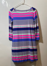 Load image into Gallery viewer, Lilly Pulitzer Womens Multicolor Striped Sophie Jersey Shift Dress Size Small