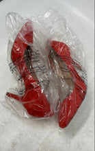 Load image into Gallery viewer, INC International Concepts Womens Red Leather Pointed Toe Pump Heels Size 8M