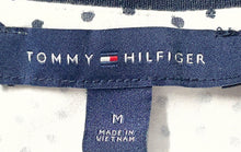 Load image into Gallery viewer, Tommy Hilfiger Womens Black White Polka Dot Short Sleeve V-Neck T-Shirt Size M