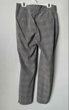 Load image into Gallery viewer, Zara Womens Gray Plaid Flat Front Pockets Stretch Trousers Pants Size 2