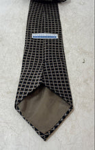 Load image into Gallery viewer, Perry Ellis Mens Brown Geometric Silk Adjustable Pointed Tie One Size