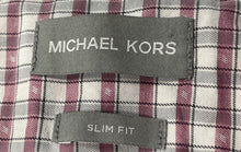 Load image into Gallery viewer, Michael Kors Mens Multicolor Cotton Long Sleeve Slim Fit Dress Shirt Size M