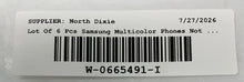 Load image into Gallery viewer, Lot Of 6 Pieces Samsung Multicolor Android Phones Not Tested For Parts