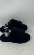 Load image into Gallery viewer, UGG Kids Fluff Yeah 1098494K Black Open Toe Slingback Slide Slipper Size 5