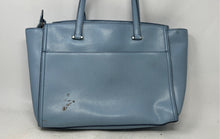 Load image into Gallery viewer, Kate Spade New York Womens Blue Leather Logo Inner Pocket Satchel Handbag
