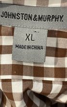 Load image into Gallery viewer, Johnston Murphy Mens White Plaid Long Sleeve Button-Up Shirt Size XL