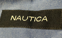 Load image into Gallery viewer, Nautica Mens Blue Cotton Long Sleeve Button-Down Dress Shirt Size 17.5