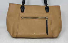 Load image into Gallery viewer, Liz Claiborne Womens Jess Brown Black Pebbled Faux Leather Shopper Tote Bag