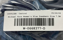 Load image into Gallery viewer, Michael Kors Womens Allie SG18L Blue Round Toe Lace-Up Sneaker Shoes Size 7.5M