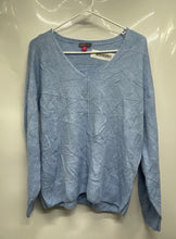 Load image into Gallery viewer, Vince Camuto Womens Blue Knitted V-Neck Long Sleeve Pullover Sweater Size XS