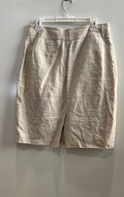 Load image into Gallery viewer, Banana Republic Womens Cream Back Slit Flat Front Straight & Pencil Skirt Size 8