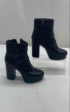 Load image into Gallery viewer, Circus NY Womens Alie Black Leather Block Heel Platform Ankle Boots Size 8M