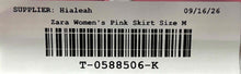 Load image into Gallery viewer, Zara Womens Pink Back Slit Side Zip Straight & Pencil Skirt Size Medium
