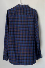 Load image into Gallery viewer, Johnston & Murphy Mens Blue Plaid Cotton Long Sleeve Button-Up Shirt Size XXL