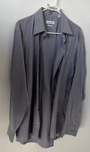 Load image into Gallery viewer, Calvin Klein Mens Gray Cotton Regular Fit Dress Shirt Size 16 1/2 34/35
