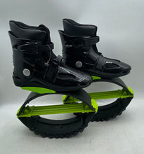 Load image into Gallery viewer, Unisex Black Green Adjustable Ratchet Buckle Jumping Skates Size EUR 36/38