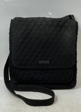 Load image into Gallery viewer, Vera Bradley Womens Black Quilted Inner Divider Adjustable Strap Crossbody Purse