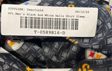 Load image into Gallery viewer, NFL Mens Black White Balls Pittsburgh Steelers Collared Sleepwear Shirt Size L
