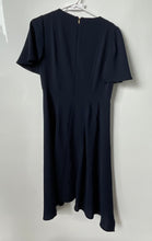 Load image into Gallery viewer, Donna Karan Womens Blue Short Sleeve Back Zip A-Line Dress Size 6