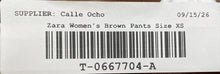 Load image into Gallery viewer, Zara Womens Brown Flat Front Pockets Skinny Leg Trouser Pants Size X-Small