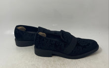 Load image into Gallery viewer, Bruno Marc Mens Black Paisley Velvet Slip-On Loafer Dress Shoes Size 8.5