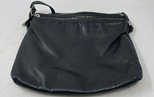 Load image into Gallery viewer, Margot Womens Black Leather Zipper Inner Divider Adjustable Strap Crossbody Bag