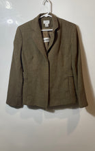 Load image into Gallery viewer, Ann Taylor Loft Womens Brown Wool Long Sleeve Two-Button Blazer Size 6