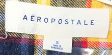 Load image into Gallery viewer, Aeropostale Mens Yellow Blue Plaid Long Sleeve Regular Fit Button-Up Shirt Sz S