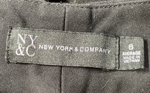 Load image into Gallery viewer, New York & Company Womens Black Flat Front Flared Leg Trouser Pants Sz 6 Average