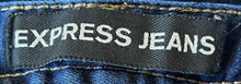 Load image into Gallery viewer, Express Womens Blue Denim Medium Wash Pockets Low Rise Skinny Jeans Size 8R
