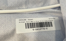 Load image into Gallery viewer, Michael Kors Mens Blue Printed Long Sleeve Slim Fit Dress Shirt Size Medium
