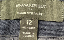 Load image into Gallery viewer, Banana Republic Womens Sloan Navy Blue Pockets Straight Leg Ankle Pants Size 12