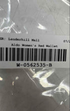 Load image into Gallery viewer, Aldo Womens Red Leather Credit Card Slots Trifold Wallet With Tag