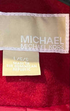 Load image into Gallery viewer, Michael Kors Womens Red Long Sleeve Regular Fit Double-Breasted Peacoat Size L/G